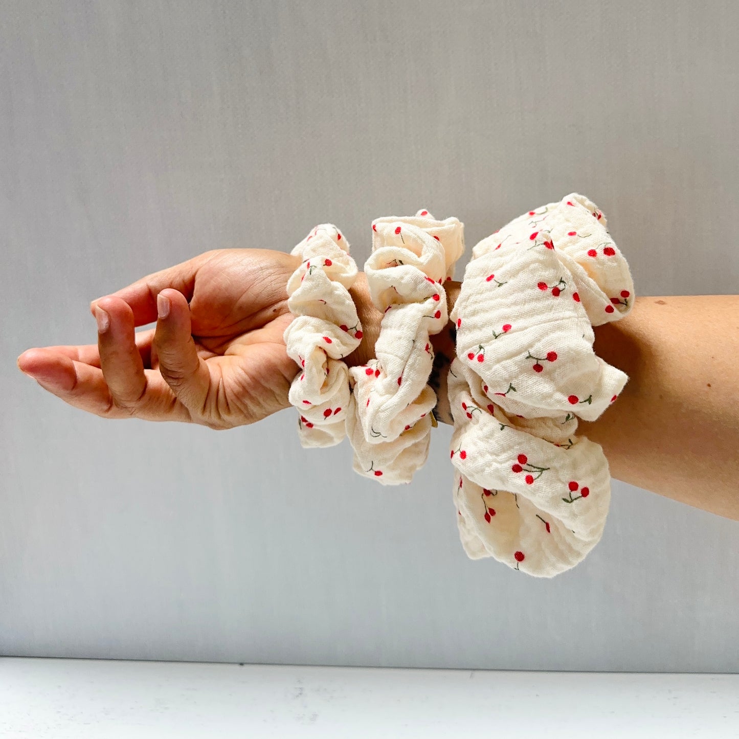 Delicate Cherries Scrunchie