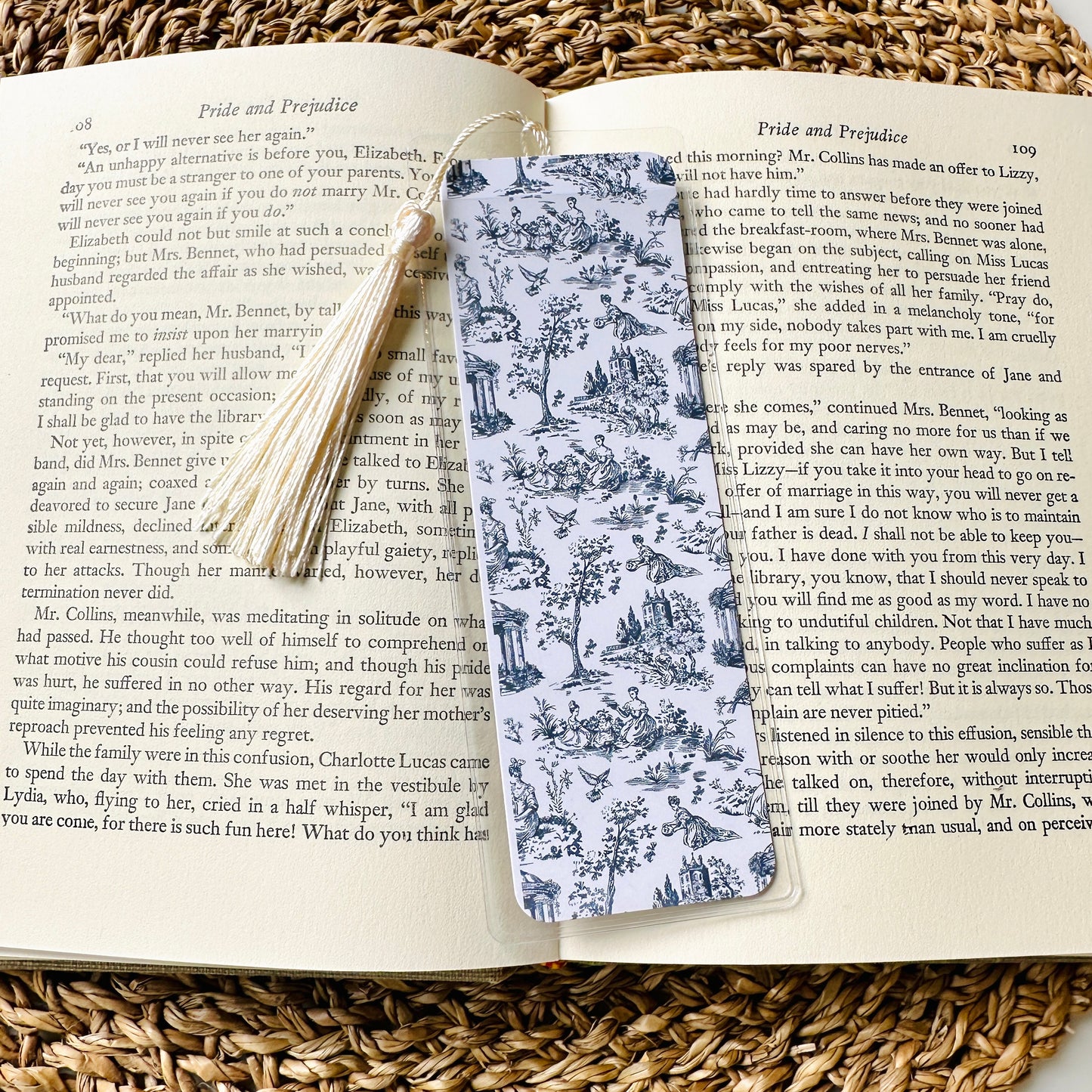 Bookmark with Tassle - Pretty Blues Series