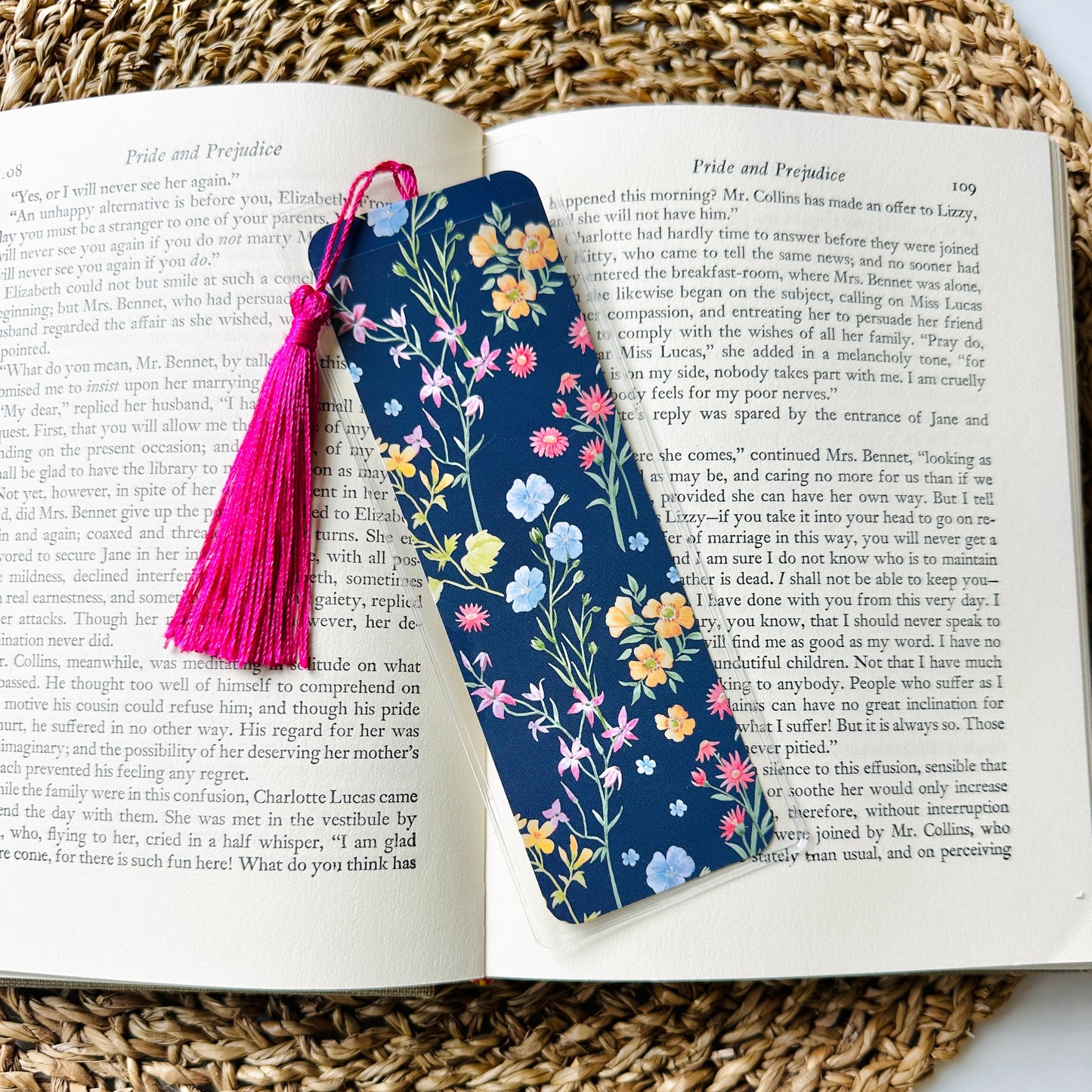 Bookmark with Tassle - Pretty Blues Series
