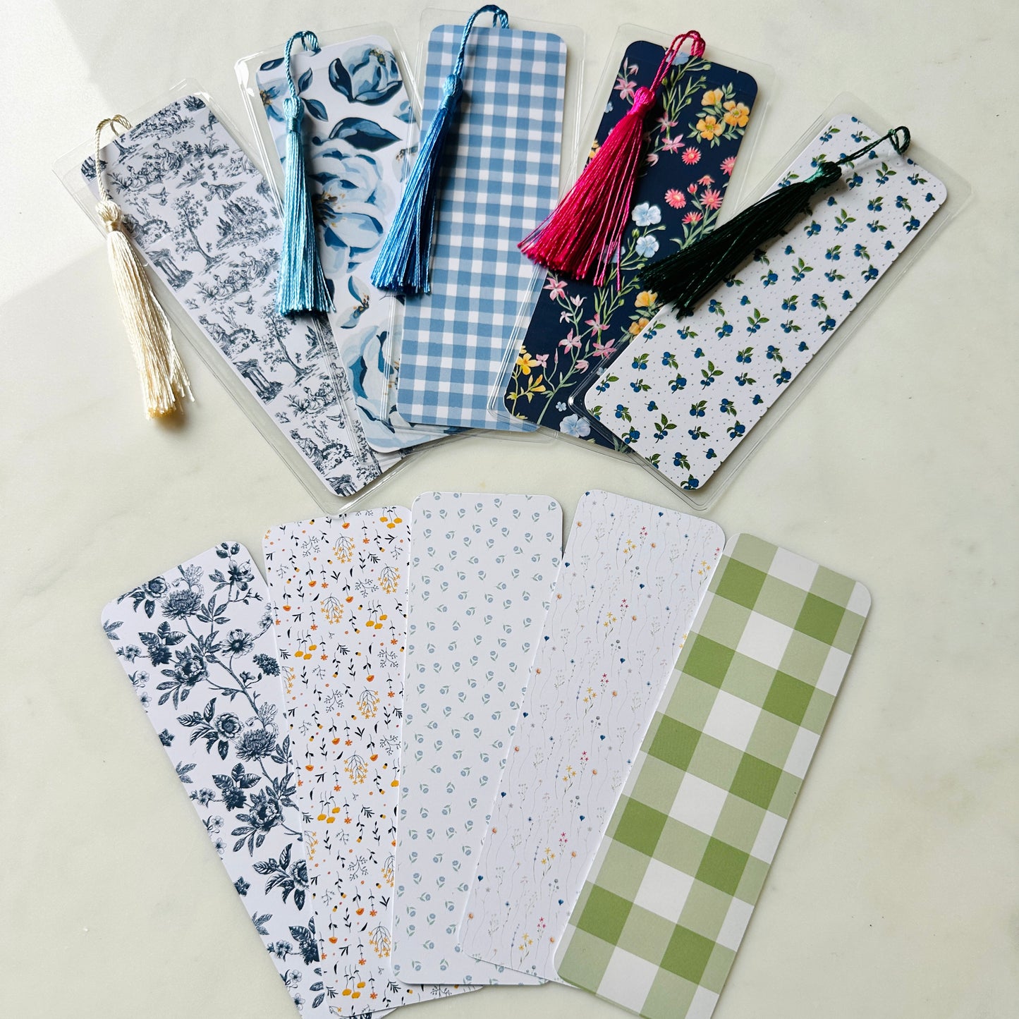 Bookmark with Tassle - Pretty Blues Series