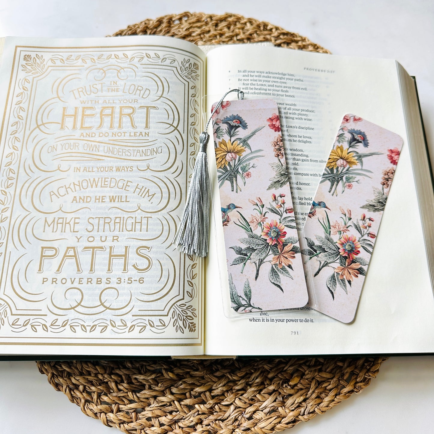 Bookmark with Tassle - Vintage Botanical Series