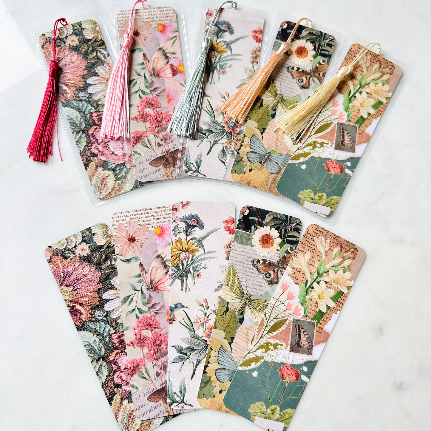 Bookmark with Tassle - Vintage Botanical Series