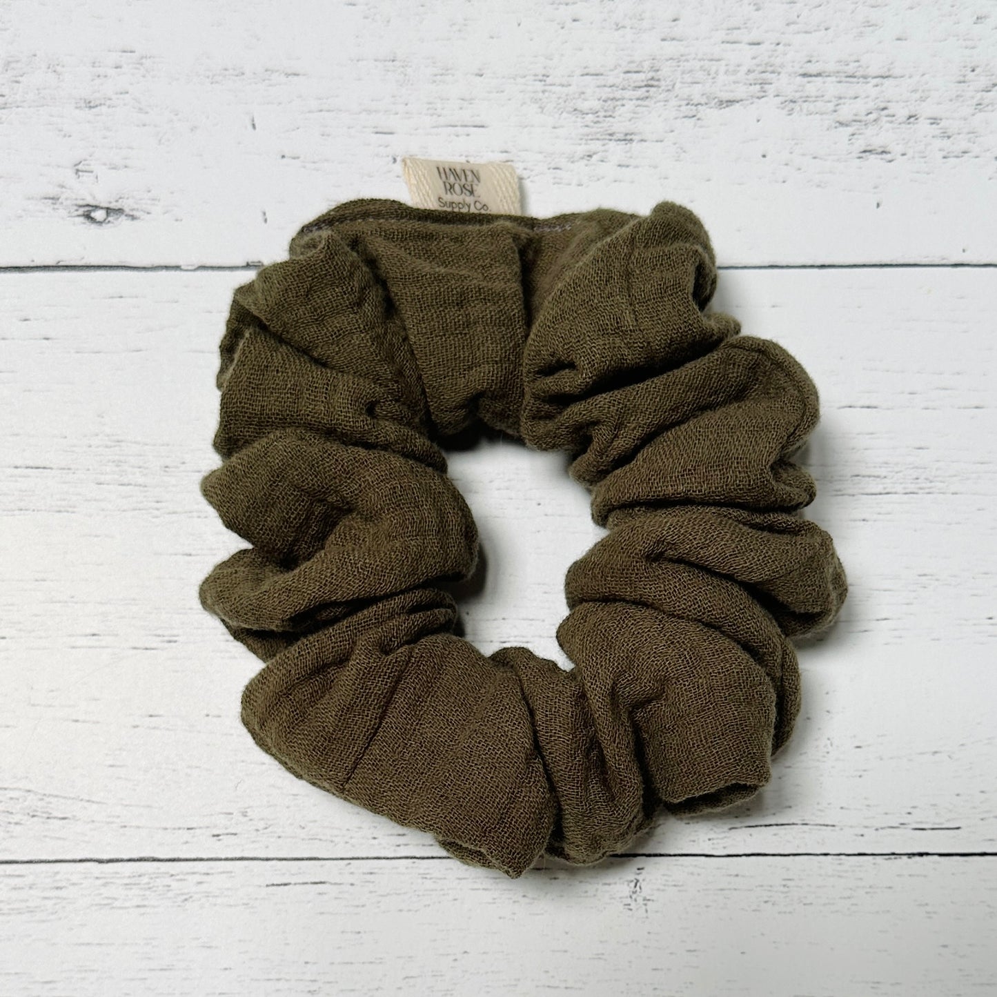 Everyday Olive Cotton Scrunchie