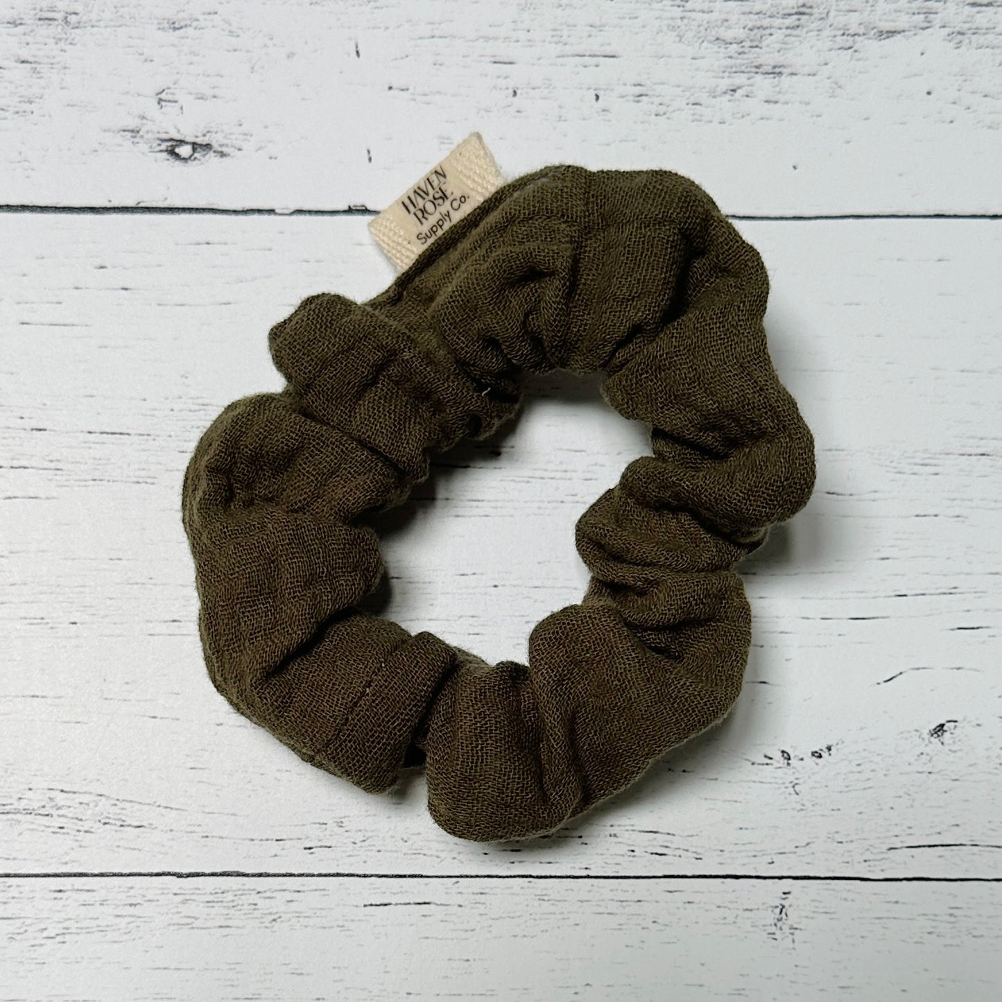 Everyday Olive Cotton Scrunchie
