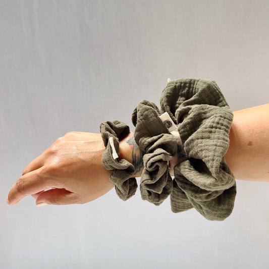 Everyday Olive Cotton Scrunchie