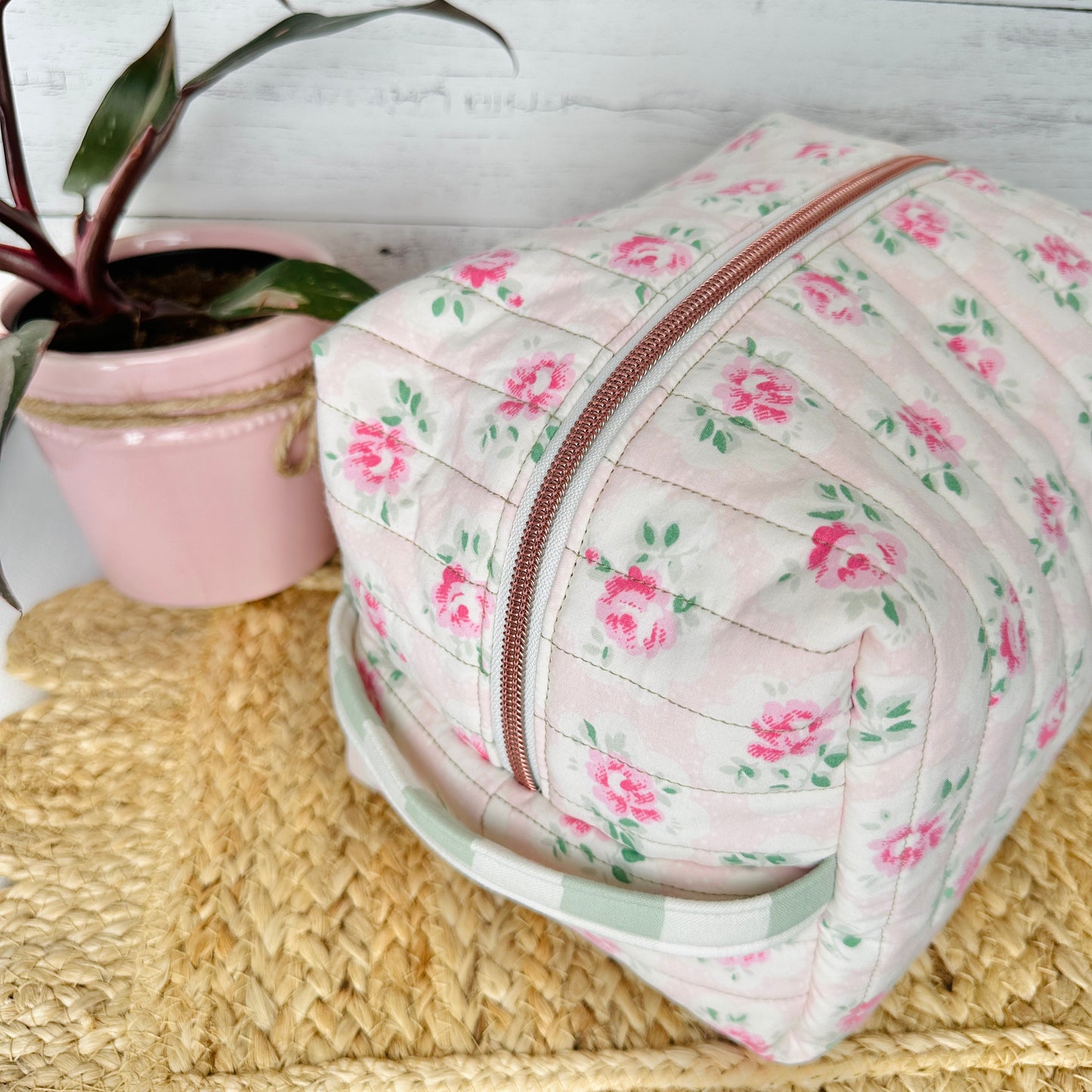Light Pink with Pink Flowers
