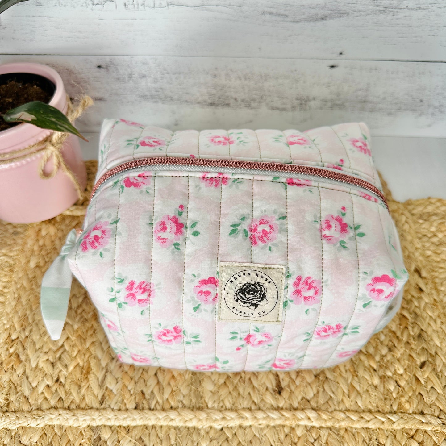 Light Pink with Pink Flowers