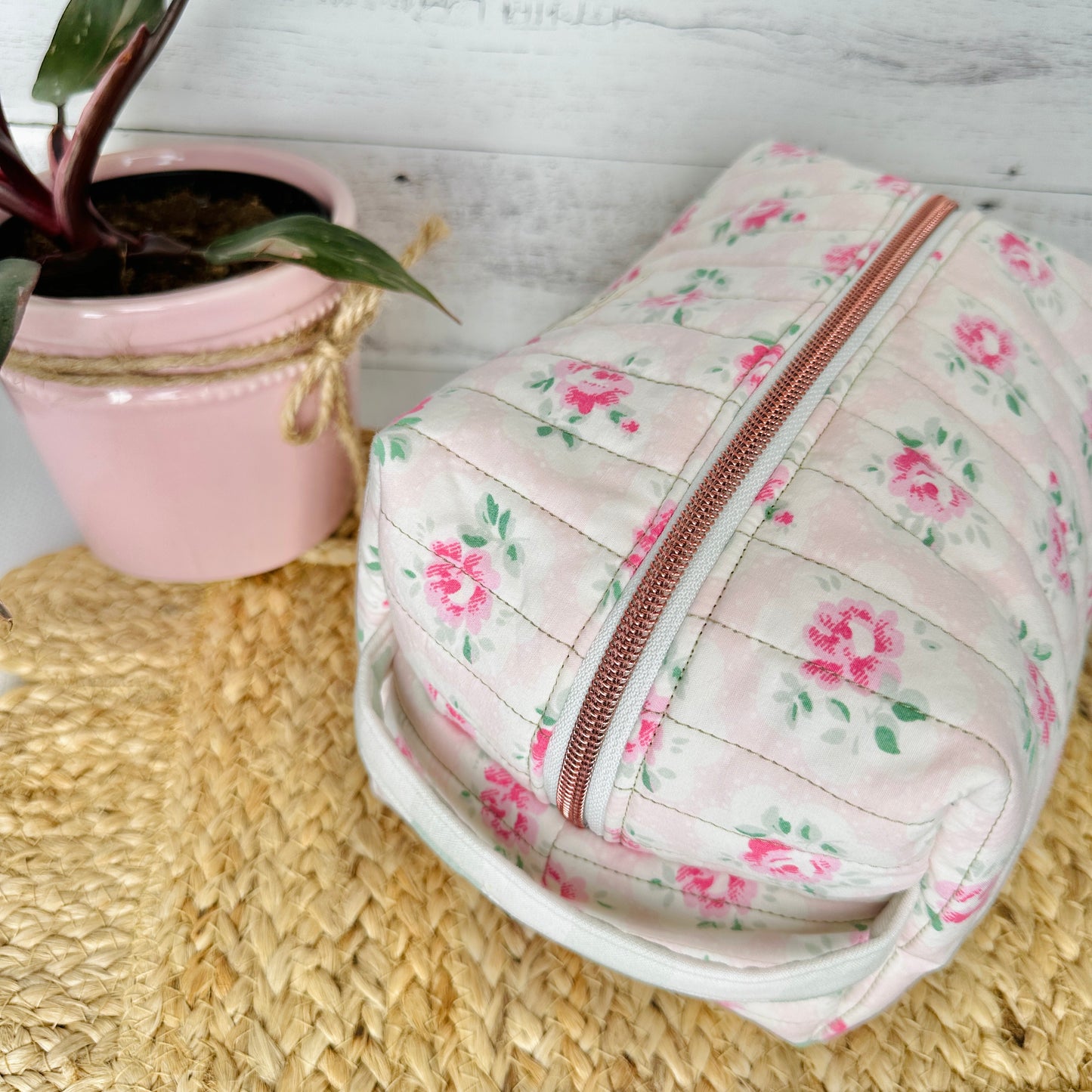 Light Pink with Pink Flowers