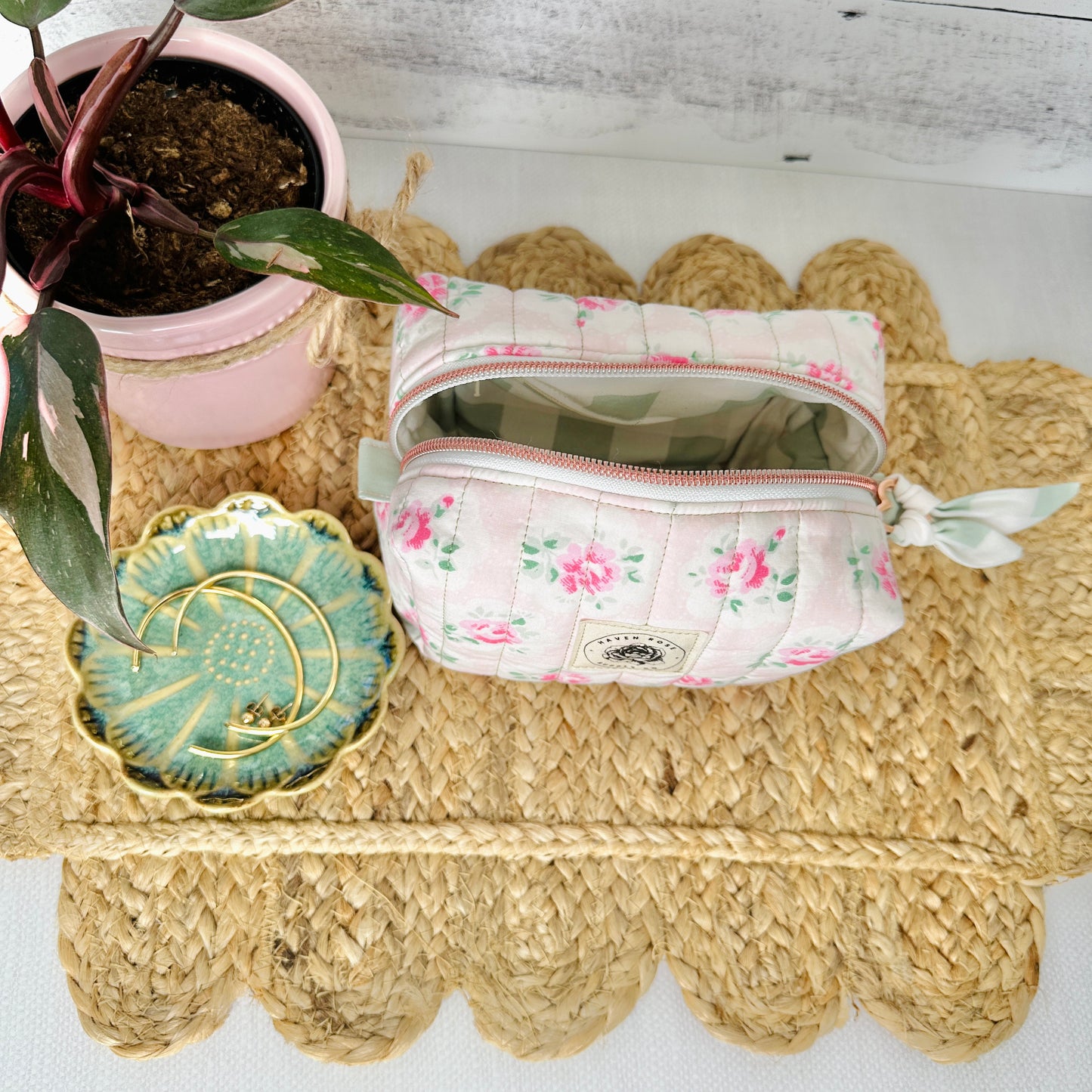 Light Pink with Pink Flowers