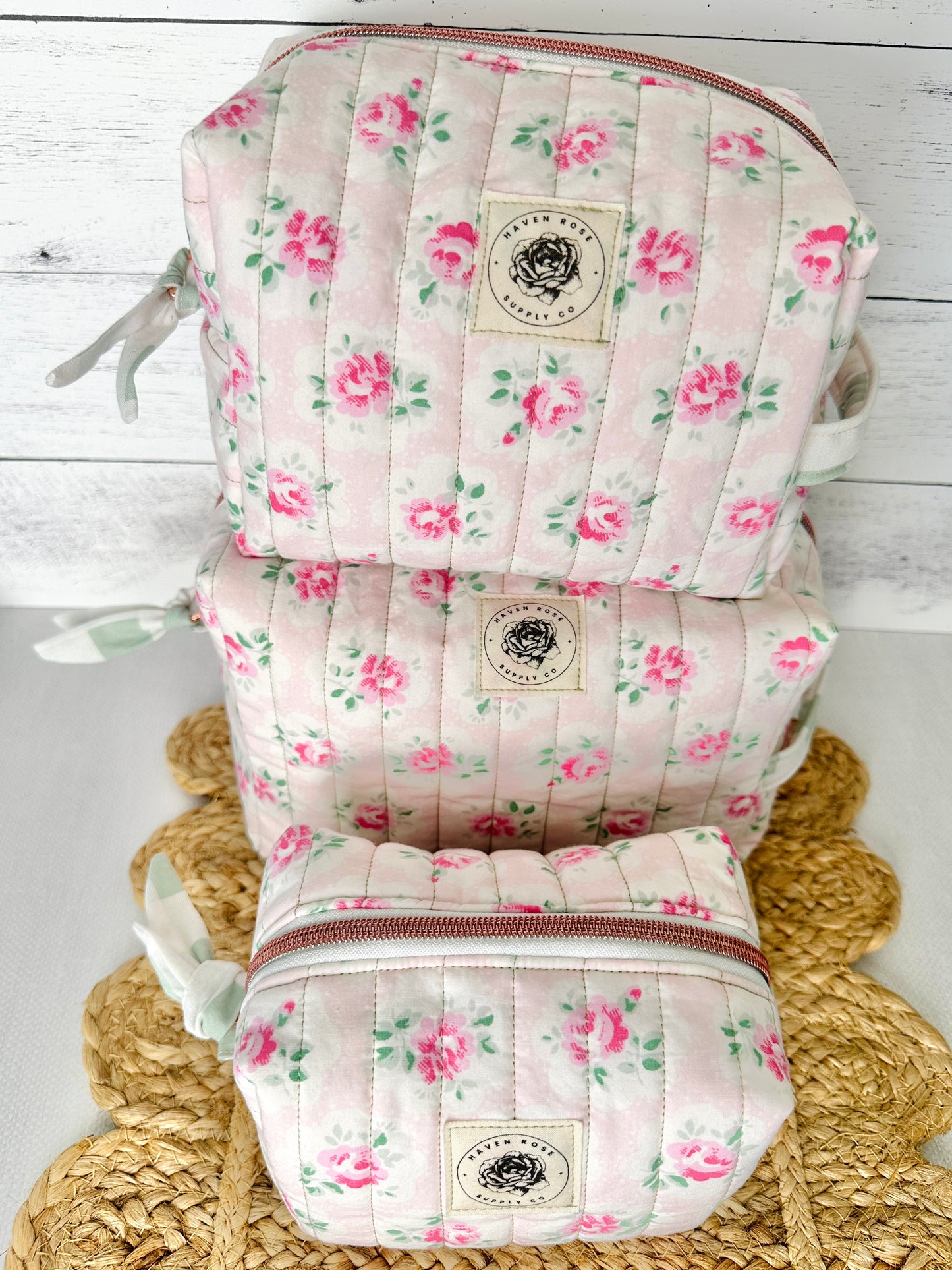 Light Pink with Pink Flowers