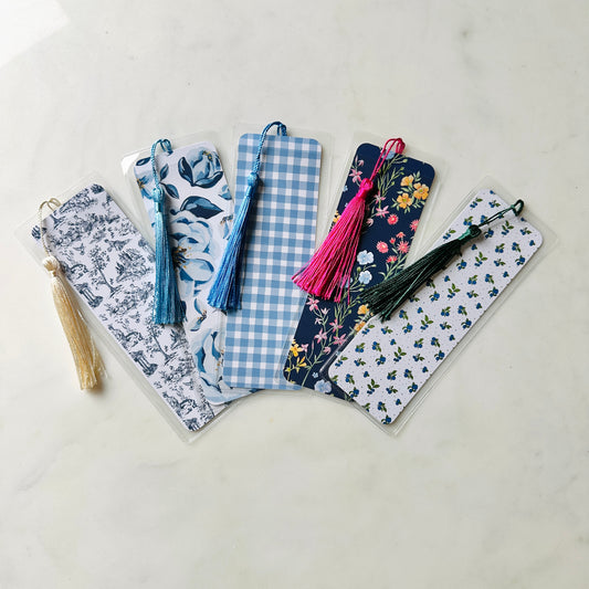 Bookmark with Tassle - Pretty Blues Series