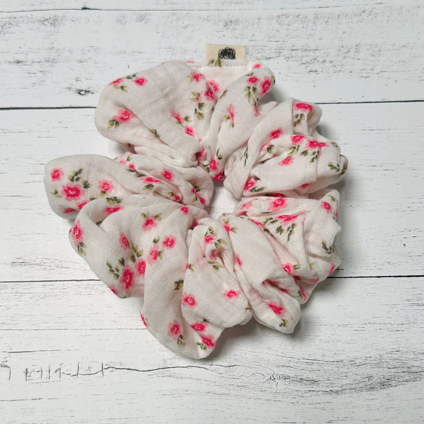 Vibrant Pinks Floral Scrunchie