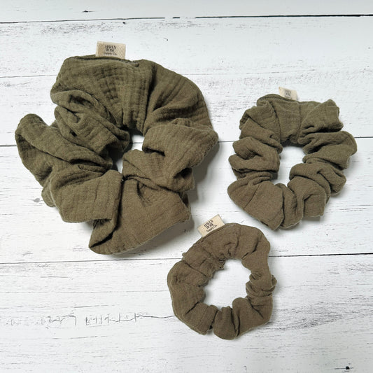 Everyday Olive Cotton Scrunchie