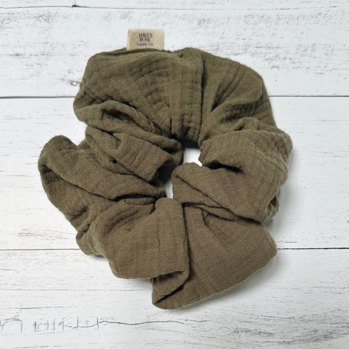 Everyday Olive Cotton Scrunchie