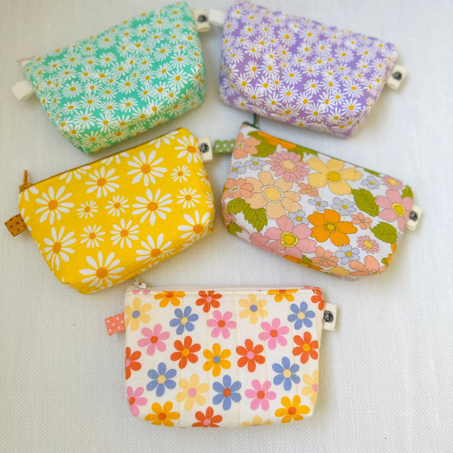 Quilted Mini Pouch - Darling Daisy Collection